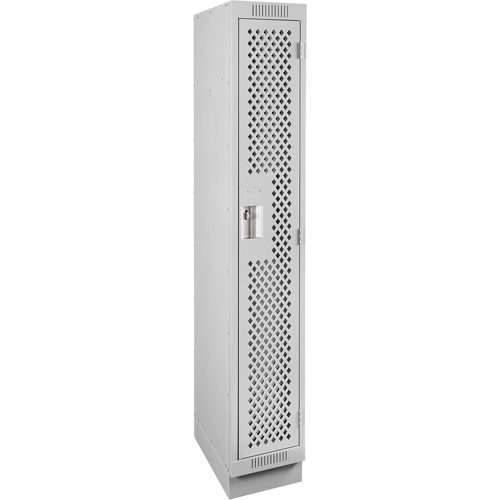 Clean Line Lockers, 12" x 12" x 76", Steel, Grey, Rivet (Assembled), Perforated NRZ Safety Inc.