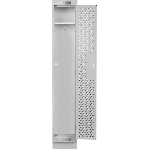Clean Line Lockers, 12" x 12" x 76", Steel, Grey, Rivet (Assembled), Perforated NRZ Safety Inc.