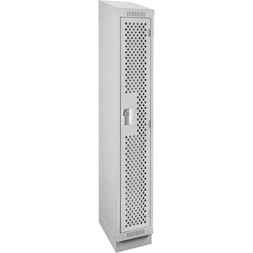 Casiers Clean Line, 12" x 15" x 82", Acier, Gris, Rivet (assembl&eacute;), Perfor&eacute; NRZ Safety Inc.