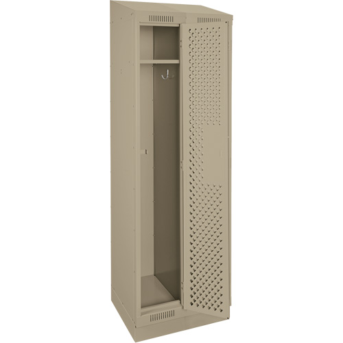 Casiers Clean Line, Bloc de 2, 24" x 15" x 82", Acier, Beige, Rivet (assembl&eacute;), Perfor&eacute; NRZ Safety Inc.