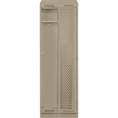 Casiers Clean Line, Bloc de 2, 24" x 15" x 82", Acier, Beige, Rivet (assembl&eacute;), Perfor&eacute; NRZ Safety Inc.