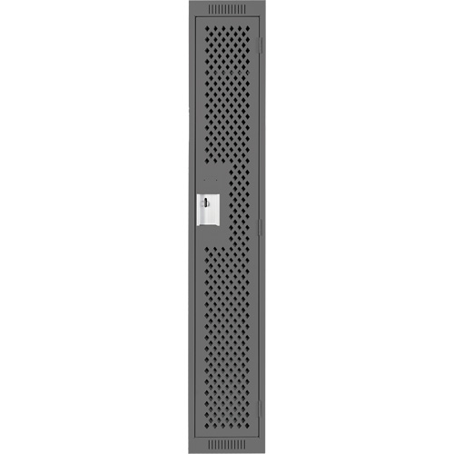 Clean Line Lockers, 12" x 15" x 72", Steel, Charcoal, Rivet (Assembled), Perforated NRZ Safety Inc.