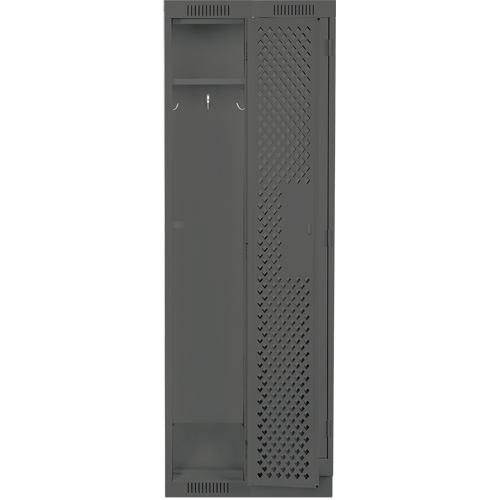 Clean Line Lockers, Bank of 2, 24" x 12" x 76", Steel, Charcoal, Rivet (Assembled), Perforated NRZ Safety Inc.