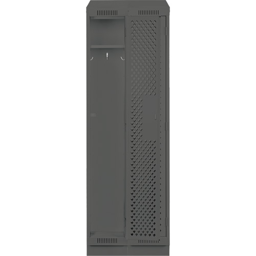 Casiers Clean Line, Bloc de 2, 24" x 15" x 82", Acier, Charbon, Rivet (assembl&eacute;), Perfor&eacute; NRZ Safety Inc.