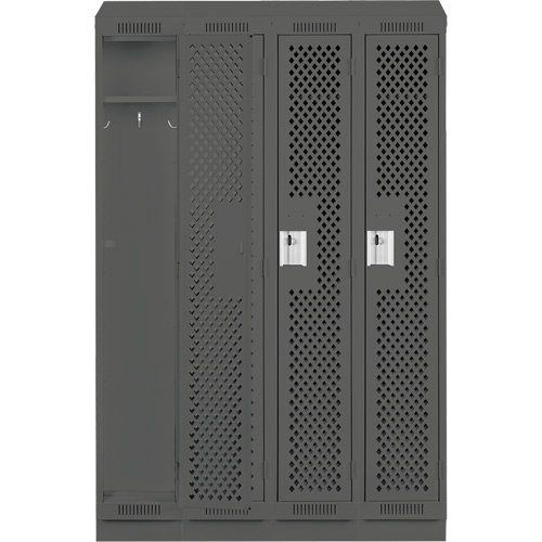 Casiers Clean Line, Bloc de 4, 48" x 15" x 82", Acier, Charbon, Rivet (assembl&eacute;), Perfor&eacute; NRZ Safety Inc.
