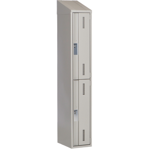 Concorde Heavy-Duty Lockers, 2 -tier, 12" x 18" x 78", Steel, Grey, Welded (Assembled) NRZ Safety Inc.