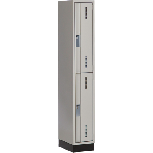 Casiers robustes Concorde, 2 niveaux, 12" x 18" x 76", Acier, Gris, Soud&eacute; (assembl&eacute;) NRZ Safety Inc.