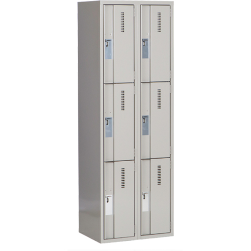 Casiers robustes Concorde, 3 niveaux, Bloc de 2, 24" x 18" x 72", Acier, Gris, Soud&eacute; (assembl&eacute;) NRZ Safety Inc.