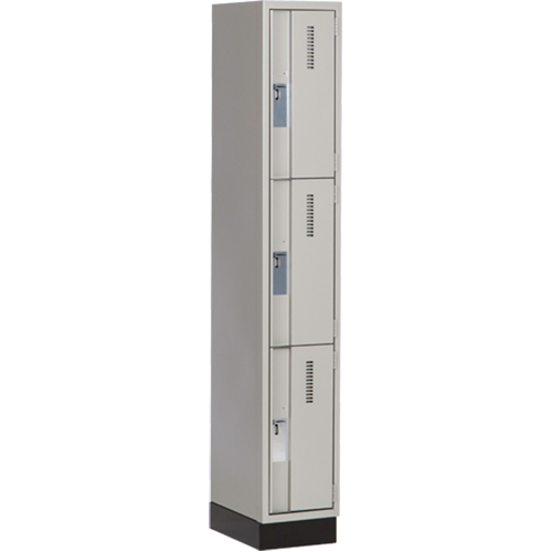 Casiers robustes Concorde, 3 niveaux, 12" x 18" x 76", Acier, Gris, Soud&eacute; (assembl&eacute;) NRZ Safety Inc.