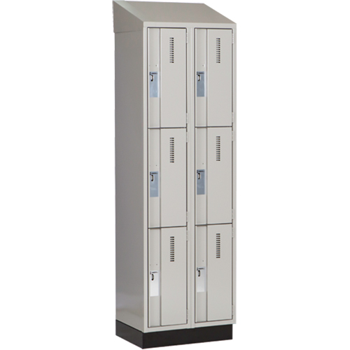 Casiers robustes Concorde, 3 niveaux, Bloc de 2, 24" x 18" x 82", Acier, Gris, Soud&eacute; (assembl&eacute;) NRZ Safety Inc.
