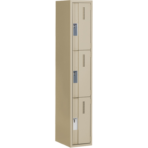Casiers robustes Concorde, 3 niveaux, 12" x 18" x 72", Acier, Beige, Soud&eacute; (assembl&eacute;) NRZ Safety Inc.
