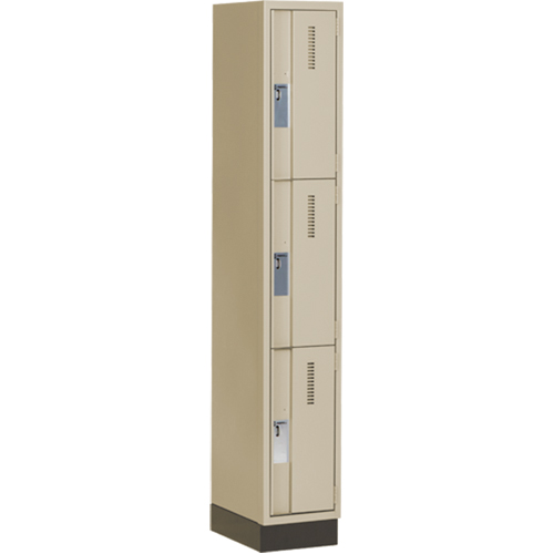 Casiers robustes Concorde, 3 niveaux, 12" x 18" x 76", Acier, Beige, Soud&eacute; (assembl&eacute;) NRZ Safety Inc.