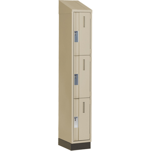Casiers robustes Concorde, 3 niveaux, 12" x 18" x 82", Acier, Beige, Soud&eacute; (assembl&eacute;) NRZ Safety Inc.