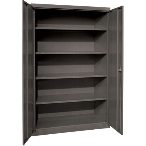 Armoires de rangement Hi-Boy profondes, Acier, 4 Tablettes, 72" h x 36" la x 24" P, Charbon NRZ Safety Inc.