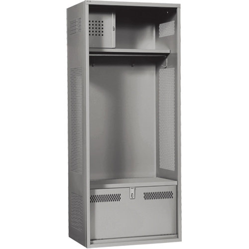 Gear Locker, Steel, 24" W x 24" D x 72" H, Grey NRZ Safety Inc.