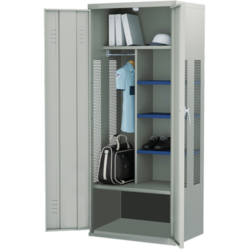 Casier pour &eacute;quipement, Acier, 36" la x 24" p x 72" h, Gris NRZ Safety Inc.