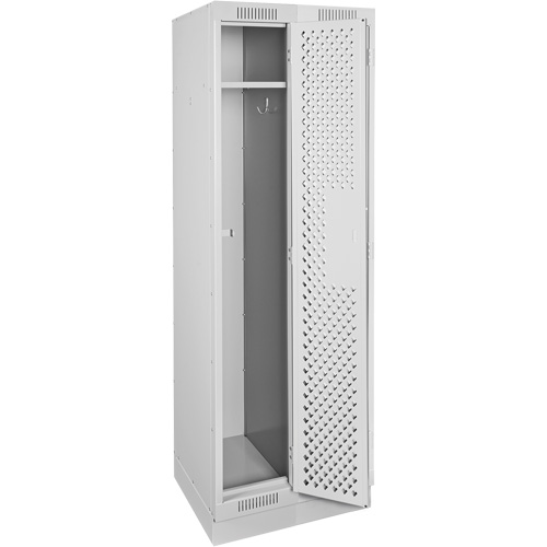 Clean Line Lockers, Bank of 2, 24" x 12" x 76", Steel, Grey, Rivet (Assembled), Perforated NRZ Safety Inc.