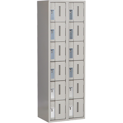 Casiers robustes Concorde, 6 niveaux, Bloc de 2, 24" x 18" x 72", Acier, Gris, Soud&eacute; (assembl&eacute;) NRZ Safety Inc.