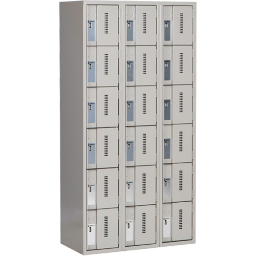 Casiers robustes Concorde, 6 niveaux, Bloc de 3, 36" x 18" x 72", Acier, Gris, Soud&eacute; (assembl&eacute;) NRZ Safety Inc.