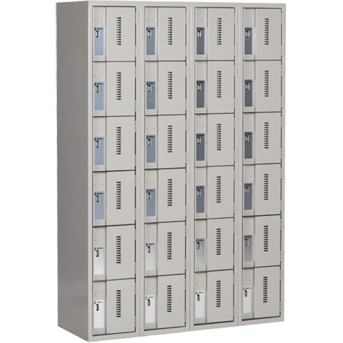 Casiers robustes Concorde, 6 niveaux, Bloc de 4, 48" x 18" x 72", Acier, Gris, Soud&eacute; (assembl&eacute;) NRZ Safety Inc.