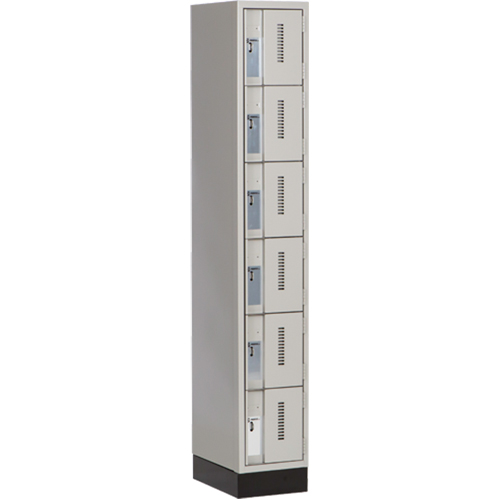 Concorde Heavy-Duty Lockers, 6 -tier, 12" x 18" x 76", Steel, Grey, Welded (Assembled) NRZ Safety Inc.