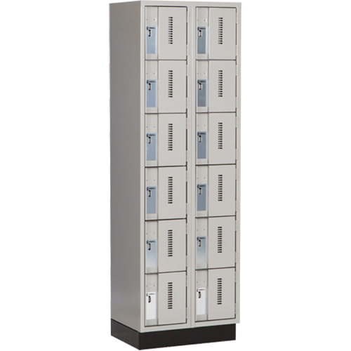 Casiers robustes Concorde, 6 niveaux, Bloc de 2, 24" x 18" x 76", Acier, Gris, Soud&eacute; (assembl&eacute;) NRZ Safety Inc.