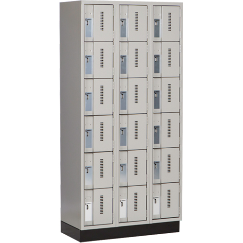 Casiers robustes Concorde, 6 niveaux, Bloc de 3, 36" x 18" x 76", Acier, Gris, Soud&eacute; (assembl&eacute;) NRZ Safety Inc.