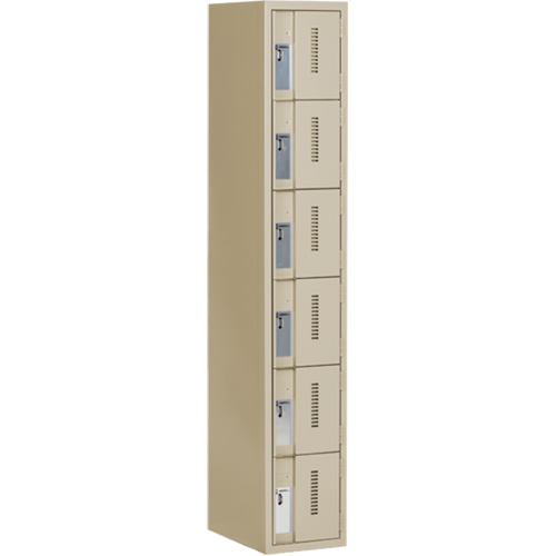 Casiers robustes Concorde, 6 niveaux, 12" x 18" x 72", Acier, Beige, Soud&eacute; (assembl&eacute;) NRZ Safety Inc.