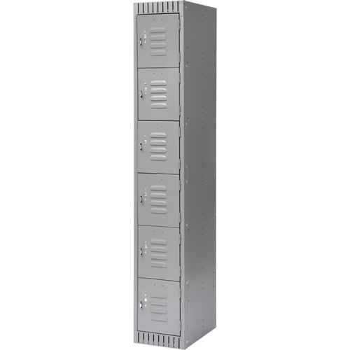 Casiers, 6 niveaux, 12" x 18" x 72", Acier, Gris, D&eacute;mont&eacute; NRZ Safety Inc.