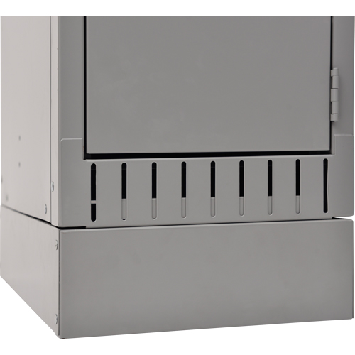 Raised Base, 1 Banks, 4" H x 12" W x 18" D, Grey, Steel NRZ Safety Inc.