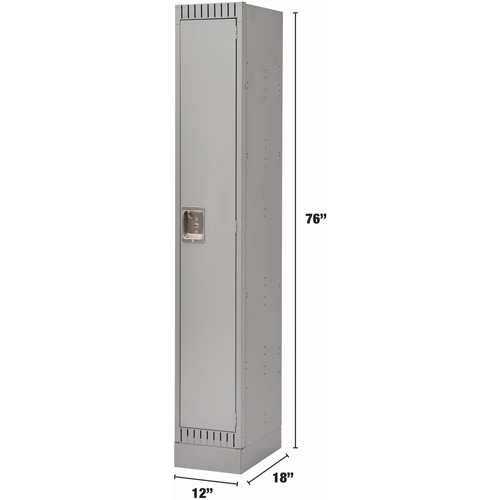 Lockers, 12" x 18" x 76", Steel, Grey, Knocked Down NRZ Safety Inc.