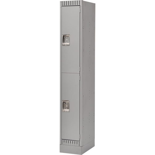 Casiers assembl&eacute;s, 2 niveaux, 12" x 18" x 72", Acier, Gris, Rivet (assembl&eacute;) NRZ Safety Inc.