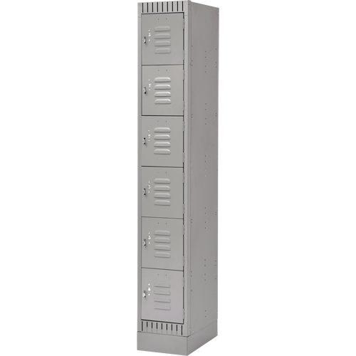 Casiers, 6 niveaux, 12" x 18" x 76", Acier, Gris, D&eacute;mont&eacute; NRZ Safety Inc.