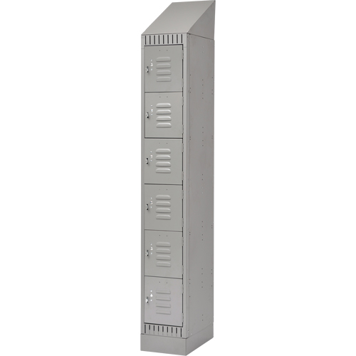 Casiers, 6 niveaux, 12" x 18" x 86", Acier, Gris, D&eacute;mont&eacute; NRZ Safety Inc.