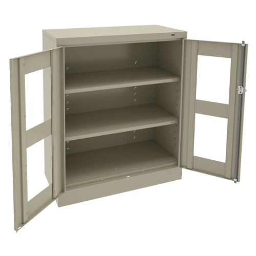 Armoire &agrave; hauteur de comptoir C-Thru, Acier, 2 Tablettes, 42" h x 36" la x 18" p NRZ Safety Inc.