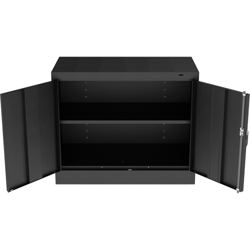 Standard Desk-High Cabinet, Steel, 30" H x 36" W x 18" D, Black NRZ Safety Inc.