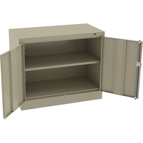 Standard Desk-High Cabinet, Steel, 30" H x 36" W x 18" D, Beige NRZ Safety Inc.