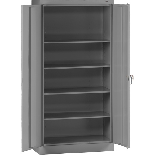Armoire de rangement standard, Acier, 4 Tablettes, 72" h x 36" la x 18" P, Gris NRZ Safety Inc.