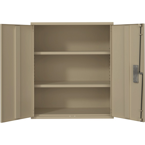 Armoire de rangement Lo-Boy, Acier, 2 Tablettes, 40" h x 36" la x 18" P, Beige NRZ Safety Inc.
