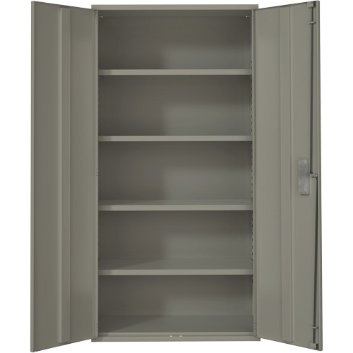 Hi-Boy Storage Cabinet, Steel, 4 Shelves, 72" H x 36" W x 18" D, Grey NRZ Safety Inc.