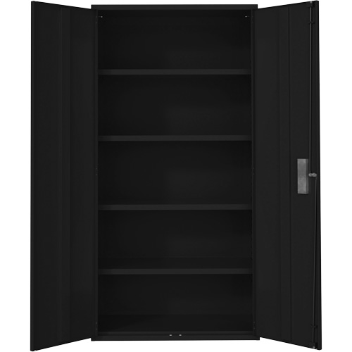Hi-Boy Storage Cabinet, Steel, 4 Shelves, 72" H x 36" W x 18" D, Black NRZ Safety Inc.