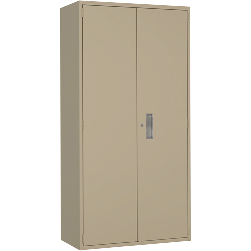 Hi-Boy Storage Cabinet, Steel, 4 Shelves, 72" H x 36" W x 18" D, Beige NRZ Safety Inc.
