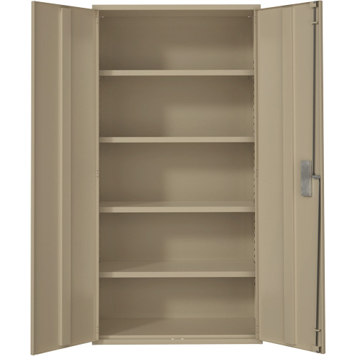 Hi-Boy Storage Cabinet, Steel, 4 Shelves, 72" H x 36" W x 18" D, Beige NRZ Safety Inc.