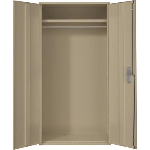 Wardrobe Storage Cabinet, Steel, 36" W x 18" D x 72" H, Beige NRZ Safety Inc.