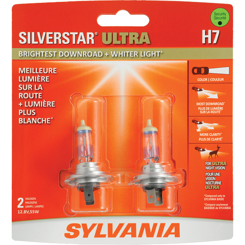 H7 SilverStar&reg; Ultra Headlight Bulb, Halogen, 56 W, Off White NRZ Safety Inc.