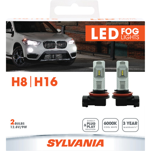 H8 Headlight Bulb, LED, 12.8 W/9 W, White NRZ Safety Inc.