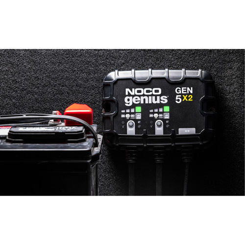 Chargeur de batterie embarqu&eacute; &agrave; 2 sorties de 10 amp&egrave;res Gen5X2 Genius NRZ Safety Inc.