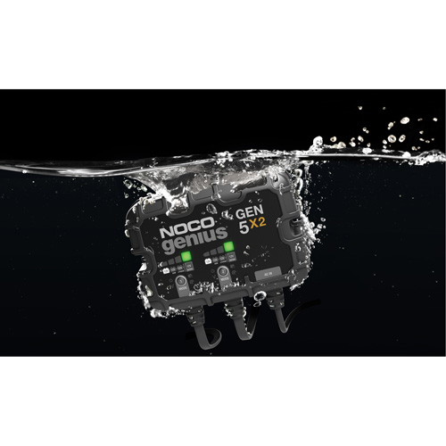 Chargeur de batterie embarqu&eacute; &agrave; 2 sorties de 10 amp&egrave;res Gen5X2 Genius NRZ Safety Inc.