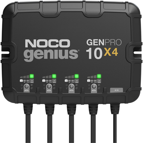 Chargeur de batterie embarqu&eacute; &agrave; 4 sorties de 40 amp&egrave;res GenPro10X4 Genius NRZ Safety Inc.