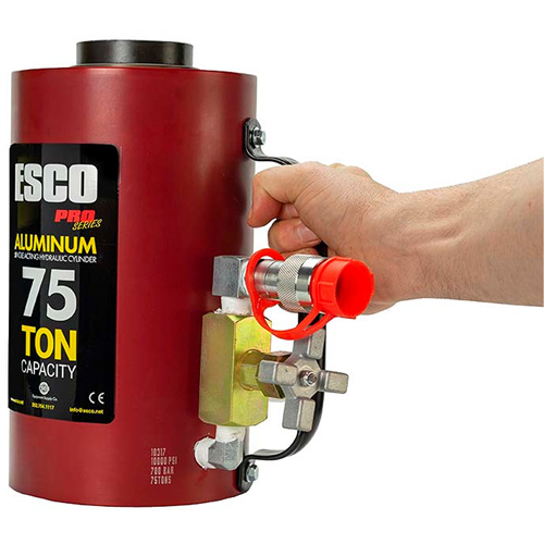Heavy-Duty Hydraulic Cylinder, 6" Stroke, 75 Ton(s) Capacity, 10000 PSI NRZ Safety Inc.